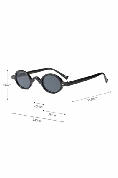 BirYıldızOl Round Small Ekartman Unisex Sunglasses with Uv400 Protection