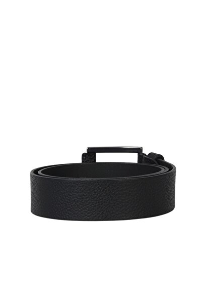 Bueno Shoes Black Flotter Leather Men's Belt 18Mk23112