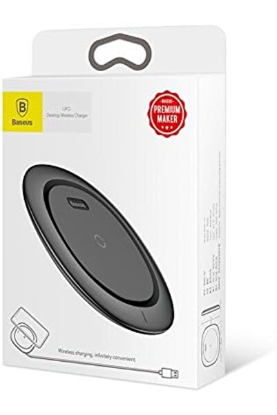 Baseus UFO Slim Fast Wireless Charger | Qi Desktop Charger | Safe Charging with Ventilation, Compatible with Apple, Android, and Smartwatches