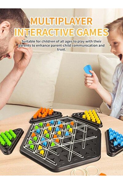 Generic Chain Triangle Chess Game, Triangle Chain Strategy Board Game (2-4 Players)