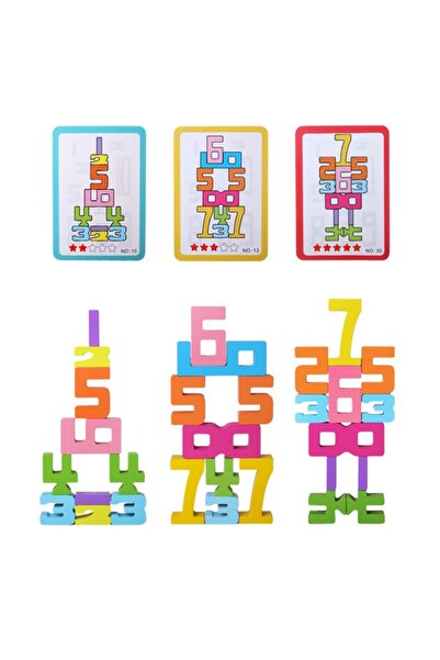 Doris Set of 20 wooden numbers for children and illustrated cards with varying degrees of difficulty, P