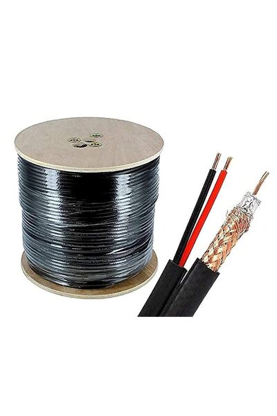 FeleX كيبل كاميرات RG59من مع كيبل الكهرباء 305m