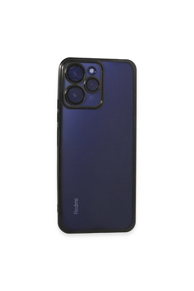 eco port حافظة ريدمي 12 من السيليكون مع حماية للكاميرا - أسود