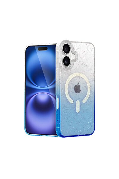 Marsilyan غطاء آيفون 16 بوميل شايني ماجسيف - أزرق