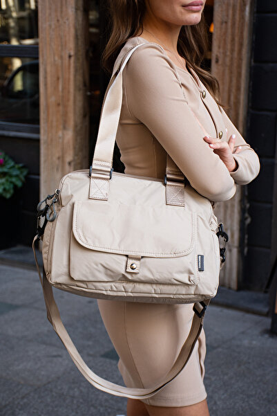 Sanmorris Water Resistant Hand and Shoulder Bag with Parachute Fabric Removable Strap