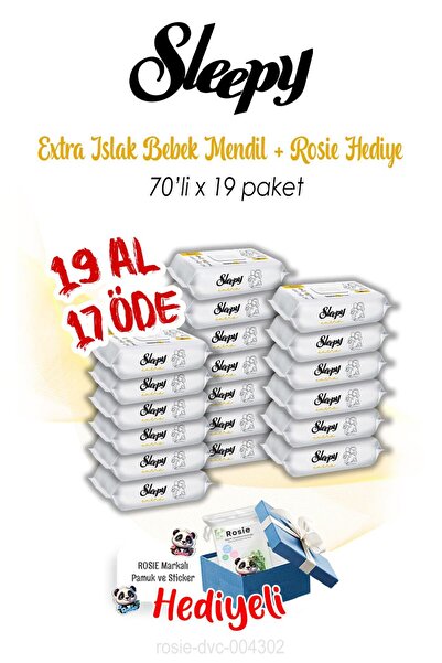 Sleepy CUMPĂRĂ 19 PRIMIȚI 17 Prosop umed pentru bebeluși și ROSIE