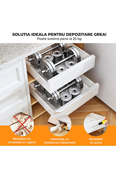 Elindor Organizator de sertare multifuncțional, cu adeziv, suport metalic, 43...