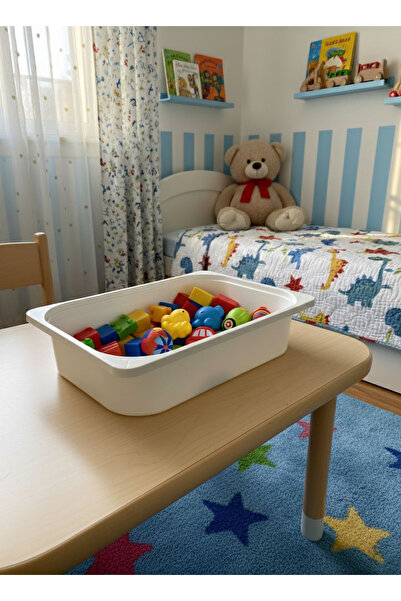 Wooden Factory Oyuncak Dolabı Kutusu Saklama Kutusu Çocuklar Için Aktive Masa...