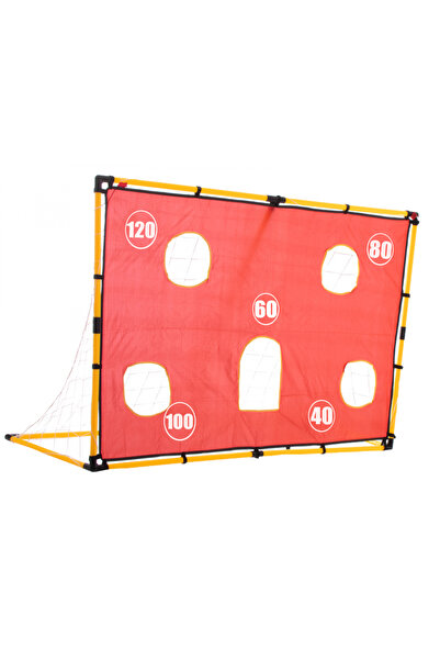 Ikonka Set poarta de fotbal pentru copii, Ikonka, cu pompa si minge incluse, ...