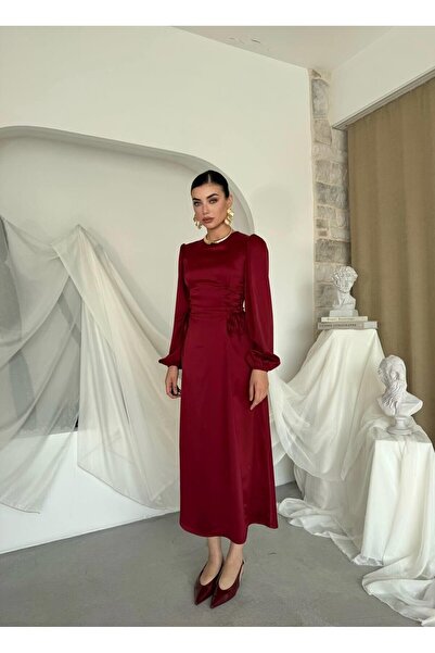 Lady Pixie Women's Rope Detailed Satin Midi Dress