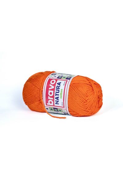 Bravo Natura Cotton Portocaliu 702 Fibră de bumbac 100gr 200mt