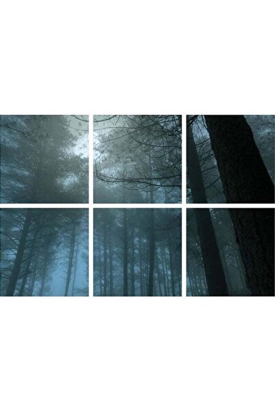 Sasb لوحة فنية جدارية بدون إطار، مكونة من 6 قطع - متعددة الألوان (40×40 سم لك...