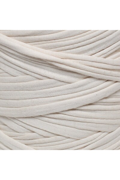 sylar Loren Combed Cotton Fabric Hand Knitting Yarn Cream - 88 - 33536