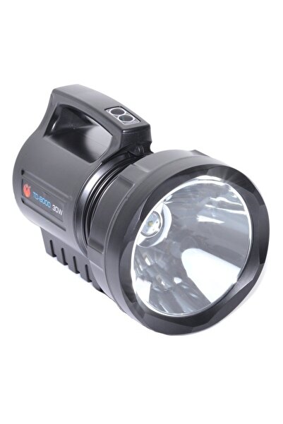 KlaussTech Professional LED Flashlight With Li-ion Battery, Illumination Up to 700 M, ABS