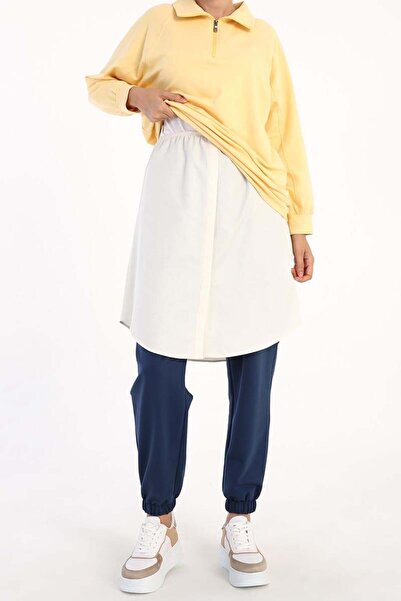 ALLDAY Ecru-İçlik Cotton Shirt Skirt