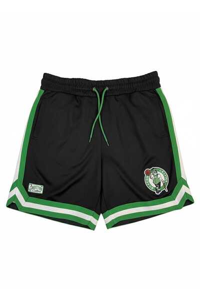 Plus Eighteen BASKETBOL ŞORTU BOSTON CELTICS SİYAH PAÇASI YEŞİL BEYAZ ÇİZGİLİ