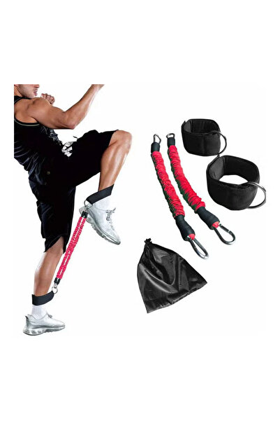 Fitness World Leg Strengthening Resistance Band Set with Ankle Straps, One Size