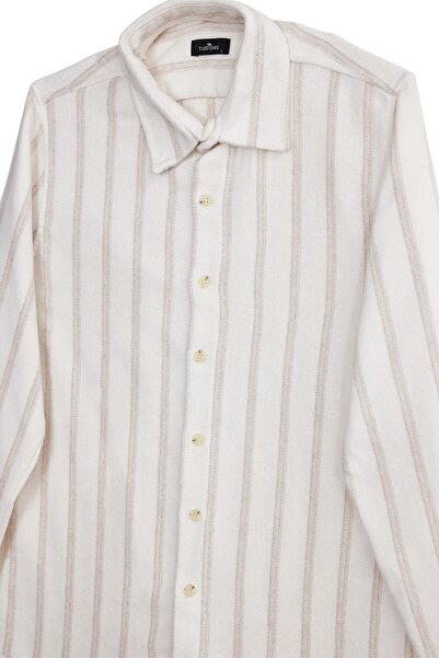 Tudors Men's Slim Fit slim fit button down striped lumberjack shirt