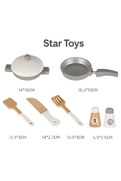 STAR TOYS Wooden Play Kitchen for Kids - Kitchen Set