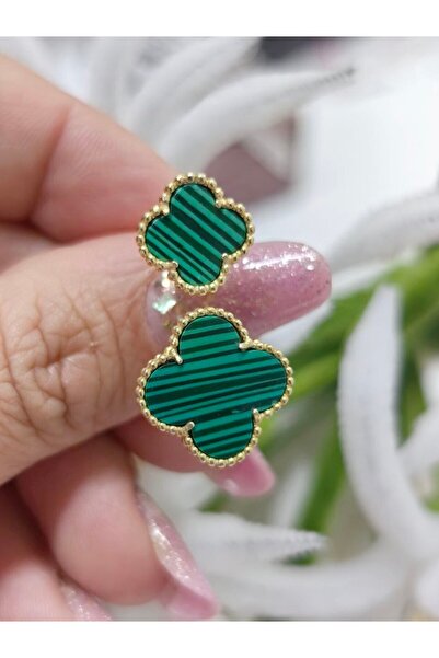 argint 925 GREEN CLOVER RING