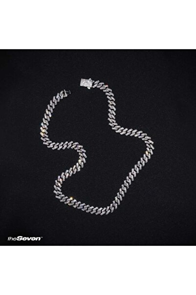 The Seven Jewellery Iced Out 50cm Prong Chain Kolye