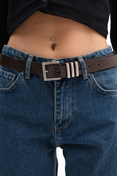 Addax Metal Buckle Patent Leather Belt K2021