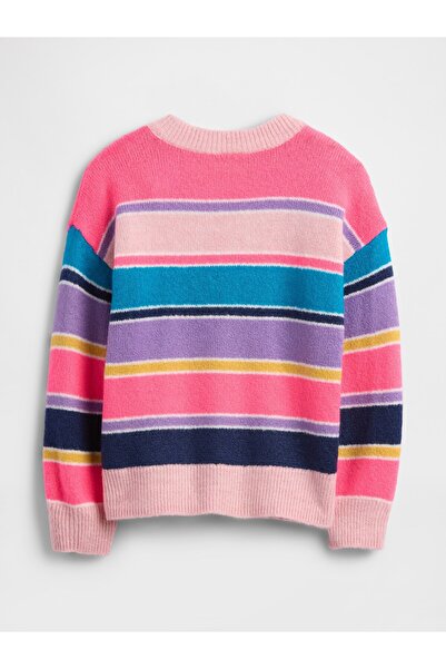 GAP Kız Çocuk Çok Renkli Relaxed Intarsia Kazak
