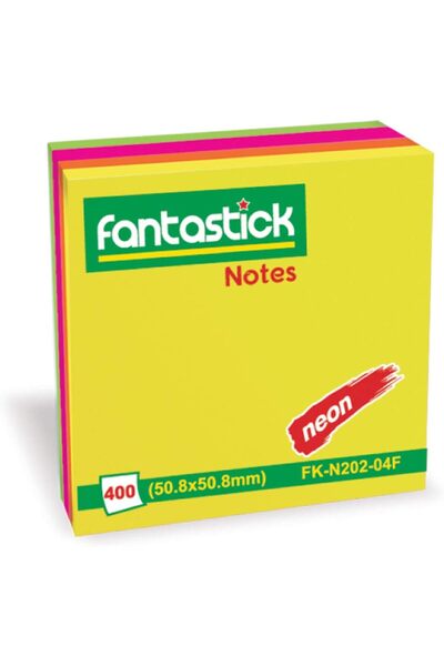 Fantastick ملاحظات لاصقة 2 × 2 بوصة 4 ألوان (12 قطعة)