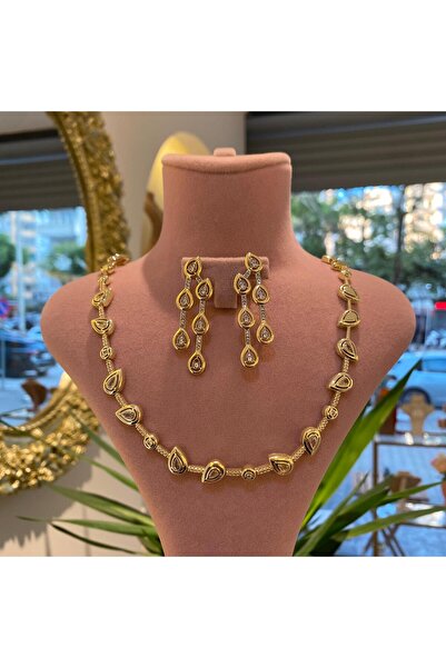 XUPING JEWELRY damla model çelik kolye küpe