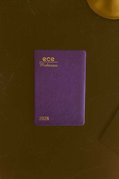 Ece Ajandası 5d Galata 2026 8,5x13 Günlük Ajanda Çizgili Mor