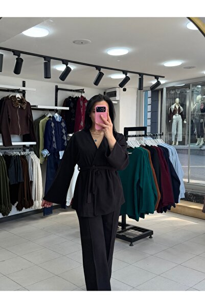 mrc KUŞAKLI KİMONO PANTOLON ALT ÜST TAKIM