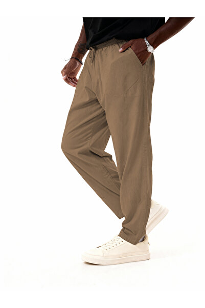 Dechers Men's Plus Size Linen Look 100% Cotton Trousers 2-Piece Advantage Pack E224