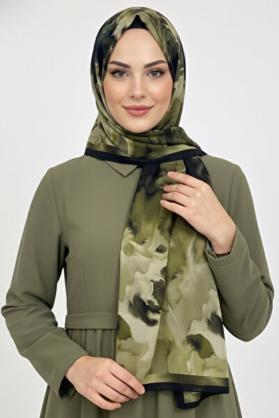 TOFİSA Fluenn Aura Series Cotton Shawl Khaki - 28001-Khaki