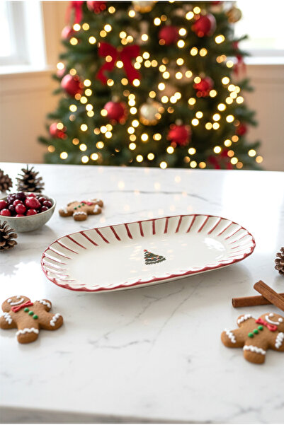 FH finehome Christmas Garden Kayık Sunum Tabağı 29cm