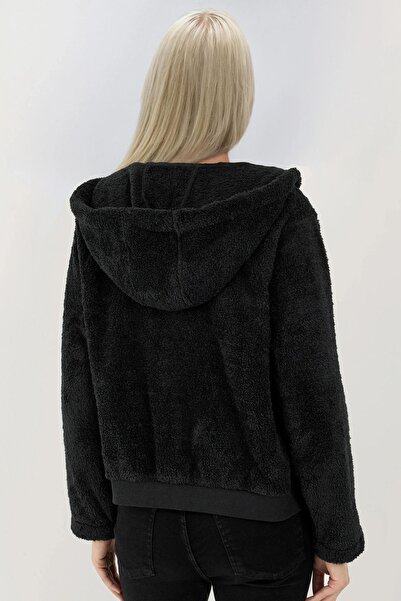 Hiccup Zippered Hooded Plush Jacket