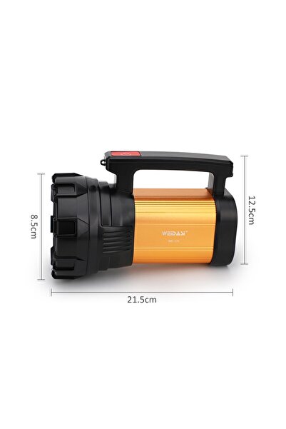 KlaussTech Led Flashlight, 20 W, Rechargeable Battery, Usb Port, Aluminum Material, Long Life