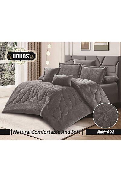 HOURS Butterfly bedspread, single and a half size, winter velvet with faux fur, 4 pieces