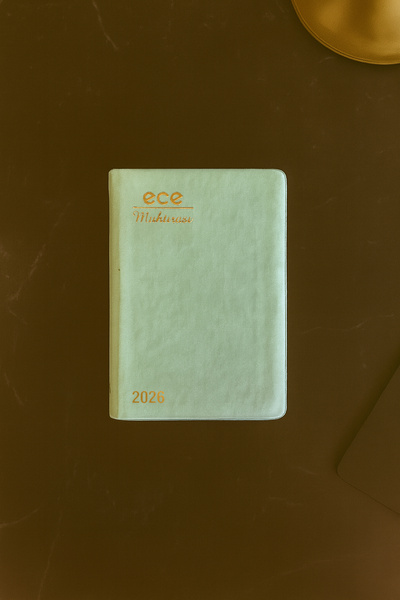 Ece Ajandası 5d Galata 2026 8,5x13 Günlük Ajanda Çizgili Su Yeşili