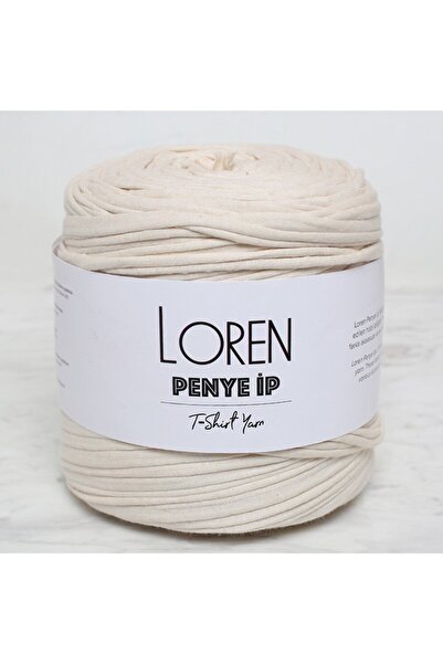sylar Loren Combed Cotton Fabric Hand Knitting Yarn Cream - 88 - 33536