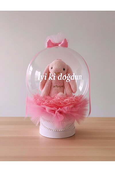 celinegiftbox Kişiye Özel Mesajlı 35 cm Peluş Oyuncak | Hediye Balon Kutusu, ...