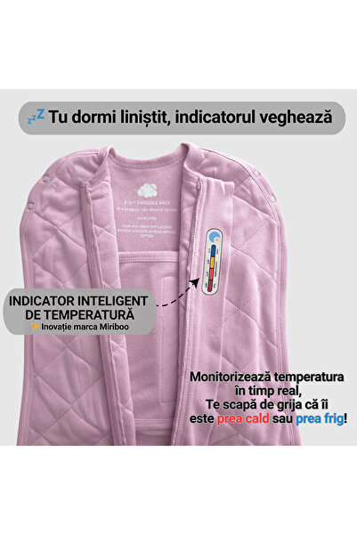 Miriboo Baby Changing System, Convertible, 0-6 Months, 1 TOG, PREMIUM Bamboo, Temperature Indicator