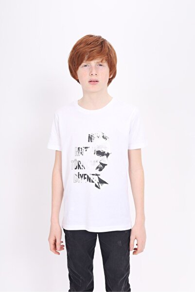 Toontoy Tricou unisex cu mânecă scurtă, cu imprimeu Ataturk, cu gât turnat