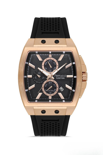 Ferrucci Siyah Silikon Kordon Erkek Kol Saati L03297S.03