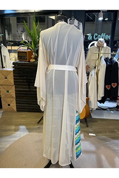 AJAL Women's Embroidered Long Sleeve Slim Special Design Abaya Kimono