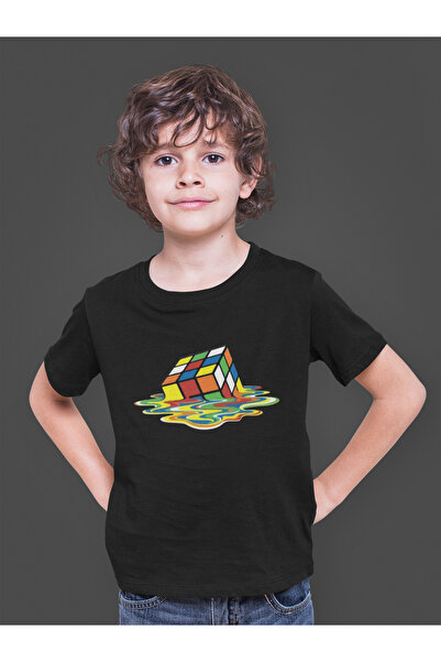 Bumeta تي شيرت للأطفال من نوع لعبة مكعب روبيك بأسلوب الذوبان