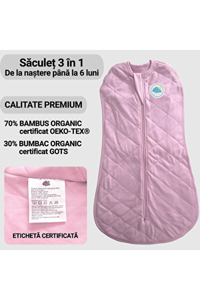 Miriboo Baby Changing System, Convertible, 0-6 Months, 1 TOG, PREMIUM Bamboo, Temperature Indicator