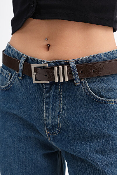 Addax Metal Buckle Patent Leather Belt K2021