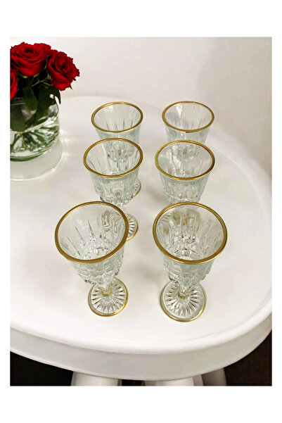 gkzglass home dekor New Year Juliana Glass Gilded Coffee Side Water Glass Water Set for 6 People
