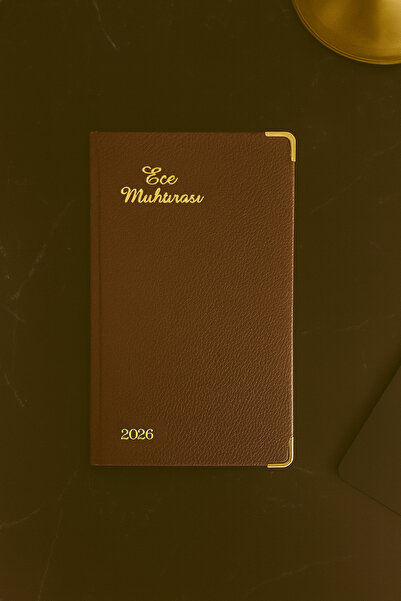 Ece Ajandası 4dl Karaköy 2026 8,5x16 Haftalık Ajanda Çizgili Türk Kahvesi