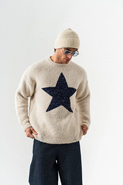 go gang own Star Bicycle Neck Teddy Fabric Sweater